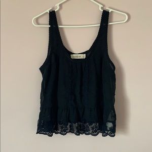 Abercrombie and Fitch sheer black tank top